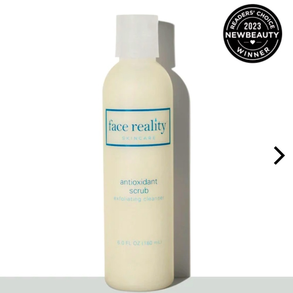 NWT FACE REALITY SKINCARE ANTIOXIDANT SCRUB Exfoliating Cleanser acne prone skin